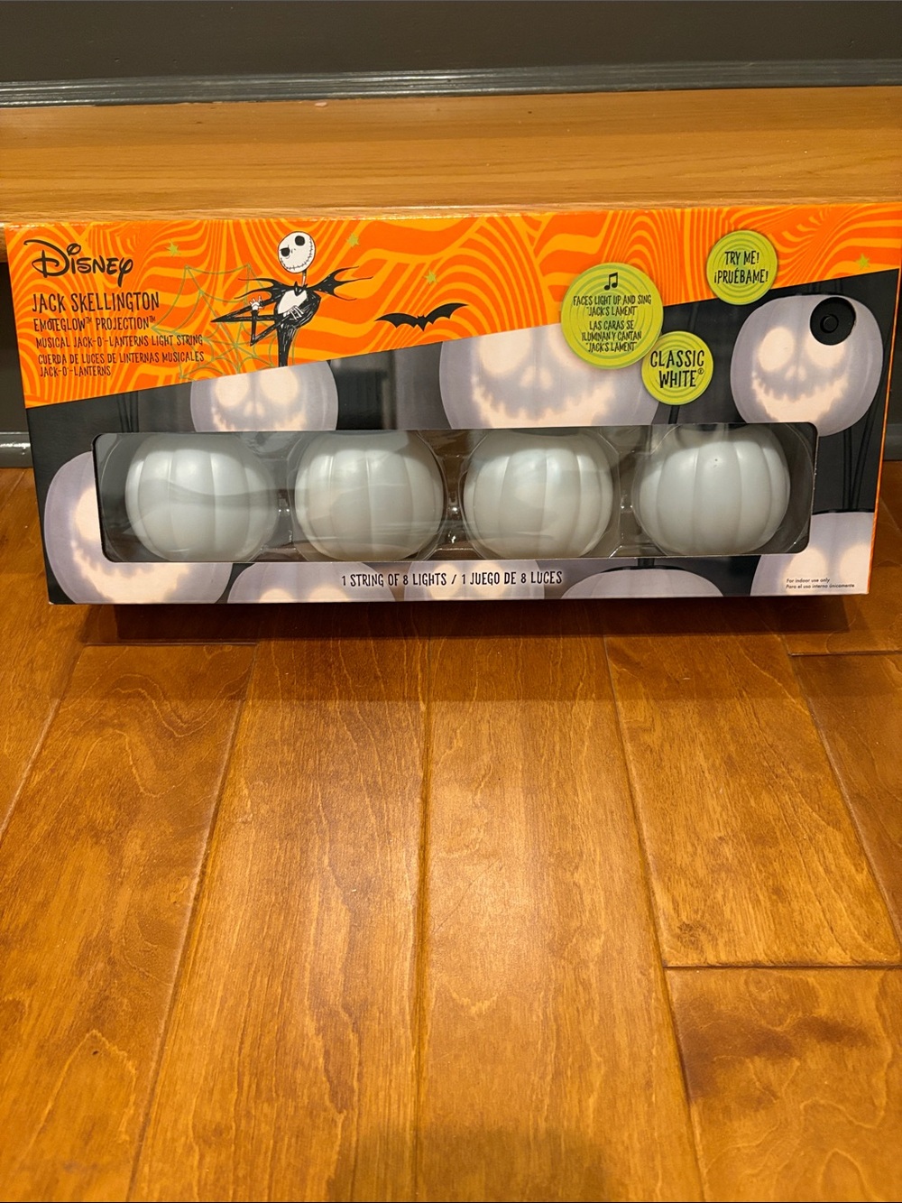 Disney Jack Skellington Pumpkin String Lights - Classic White
